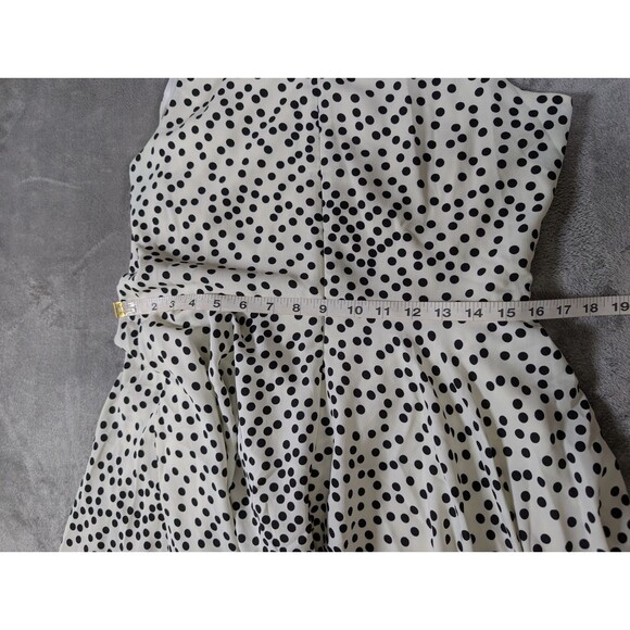 41 Hawthorn Dress Womens L White Black Polka Dot Fit Flare Party Sleeveless - Picture 11 of 12